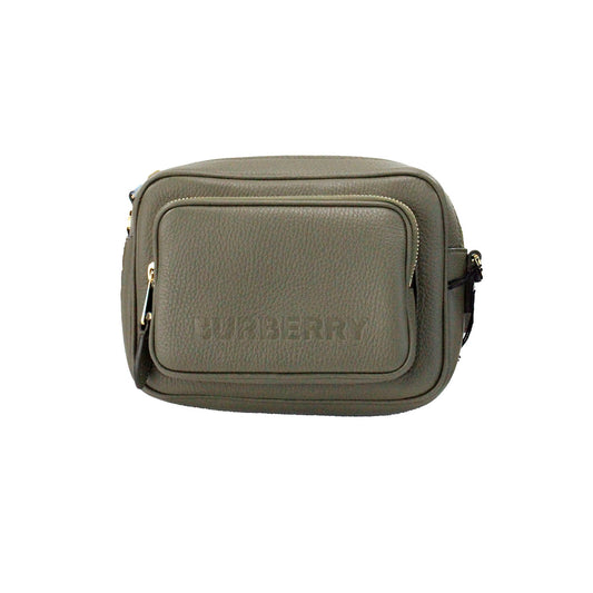 Burberry Small Branded Dark Fern Green Grainy Leather Crossbody Women Bag